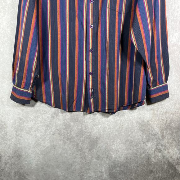 Willie‎ Esco Shirt Mens XL Multicolor Striped Button Up Western Cowboy Casual - Picture 4 of 9